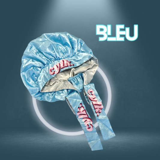 Reversible Silk Bonnet - Bleu